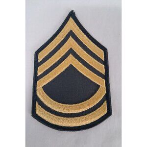 U.S.  Army E-7 Sergeant First Class Rank Patch OD Green Vietnam Era 3" x 5" NOS